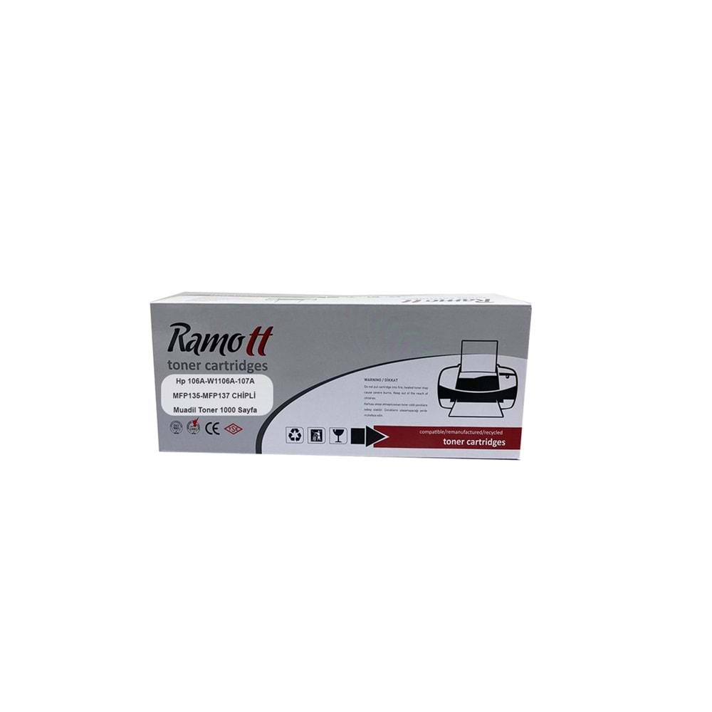 Ramott Hp 106A-W1106A-107A-MFP135-MFP137 CHİPLİ Muadil Toner 1000 Sayfa